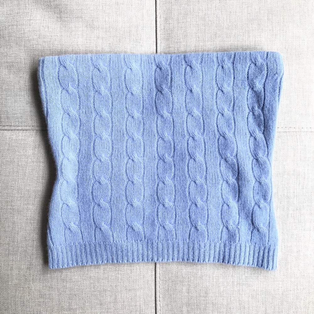 Ralph Lauren Vintage Classic Cashmere Crop Tube Top - Picture 2 of 5